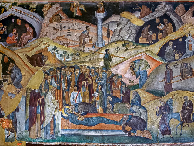 Museum spaces and murals inside the Monastery