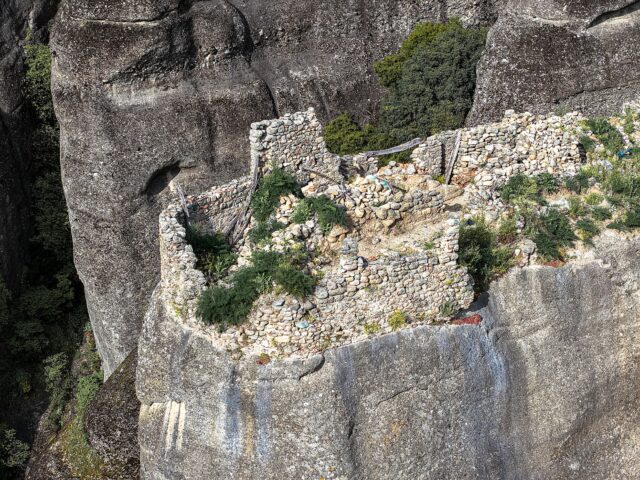 The ruins of Agia Moni next to the Anapausa Monastery.