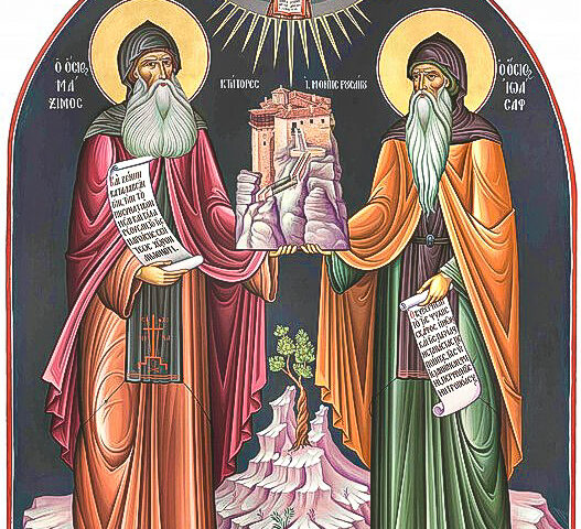 The founders of the monastery, monks  Ioasaf and Maximos from Ioannina